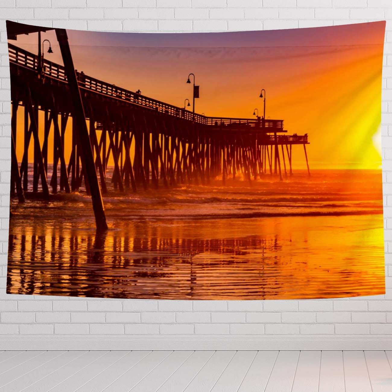 Sunset Tapestry For Bedroom Sunset Beach Colors Tapestries Wall Hanging For Living Room Dorm Office 60×40 In