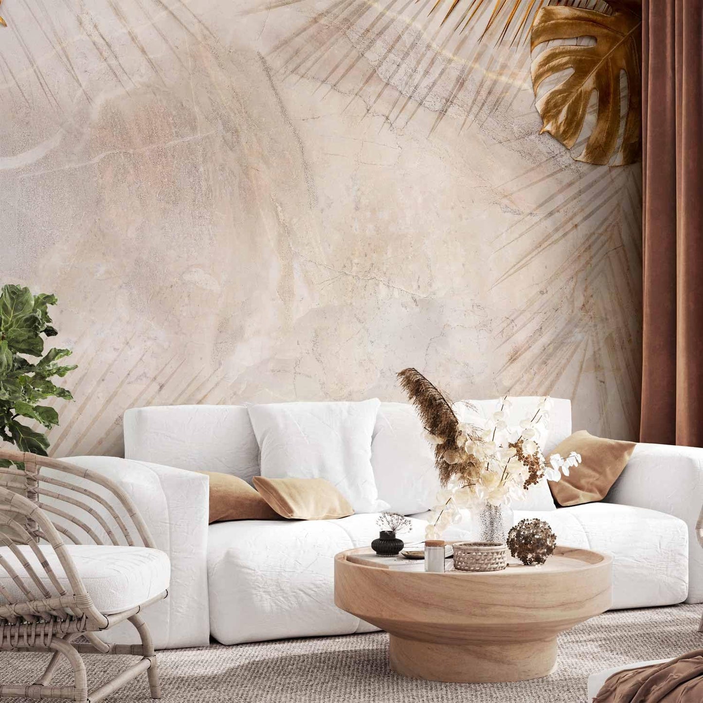 artgeist Premium Wall Mural Tropical Leaves 79x55 in - Non-Woven Wallpaper Fleece Wall Decor Photo Print Picture Image Design Monstera Palm Green Leaves b-C-0788-a-a