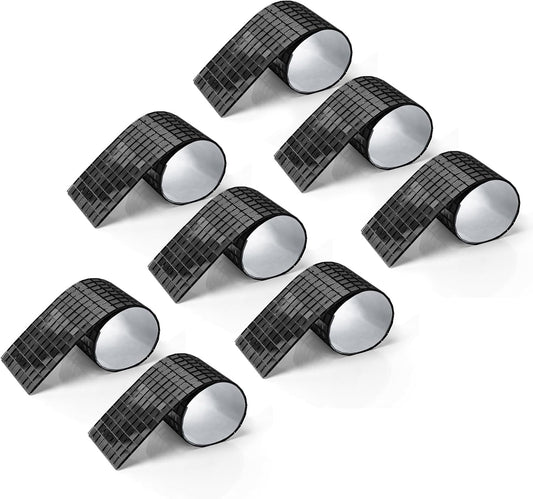 LONGKING 3776 Pieces Self-Adhesive Mirror Tiles, Square Mirror Stickers Mosaic Tiles, Glass DIY Craft Decoration, Disco Ball Tiles(Black)