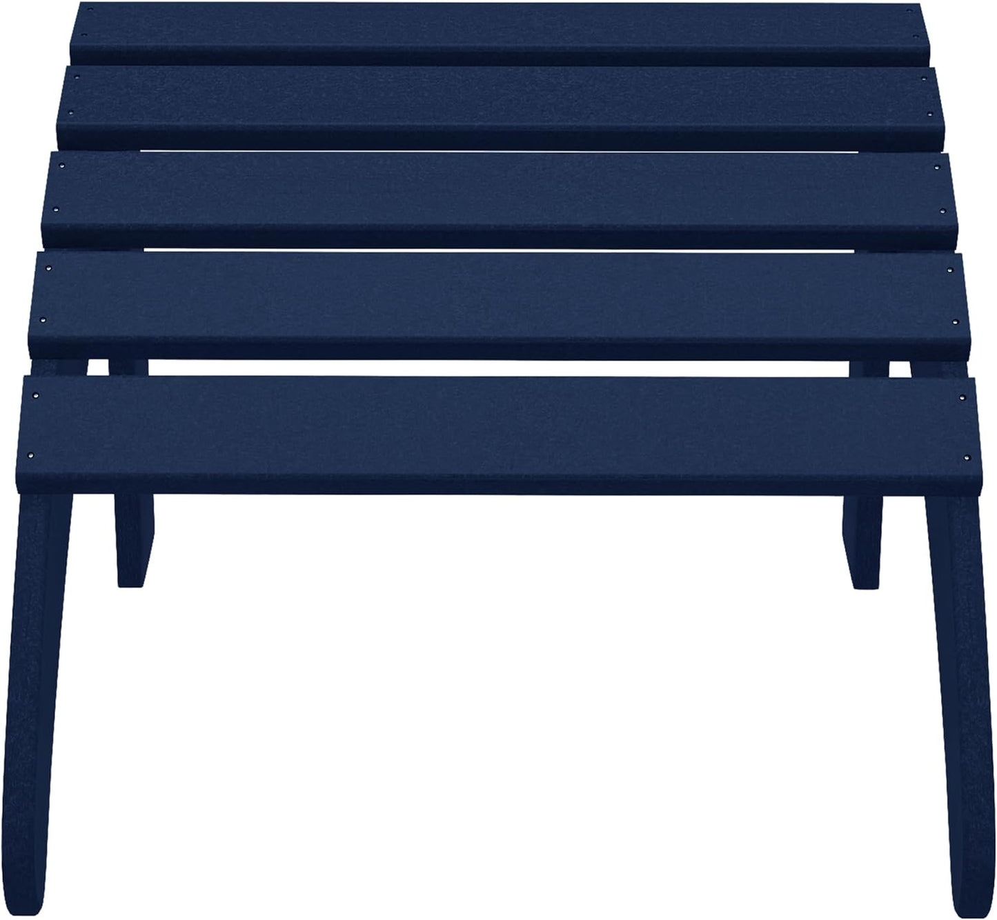 WestinTrends Outdoor Ottoman, Patio Adirondack Ottoman Foot Rest, All Weather Poly Lumber Folding Foot Stool for Adirondack Chair, Widely Used for Outside Porch Pool Lawn Backyard, Navy Blue