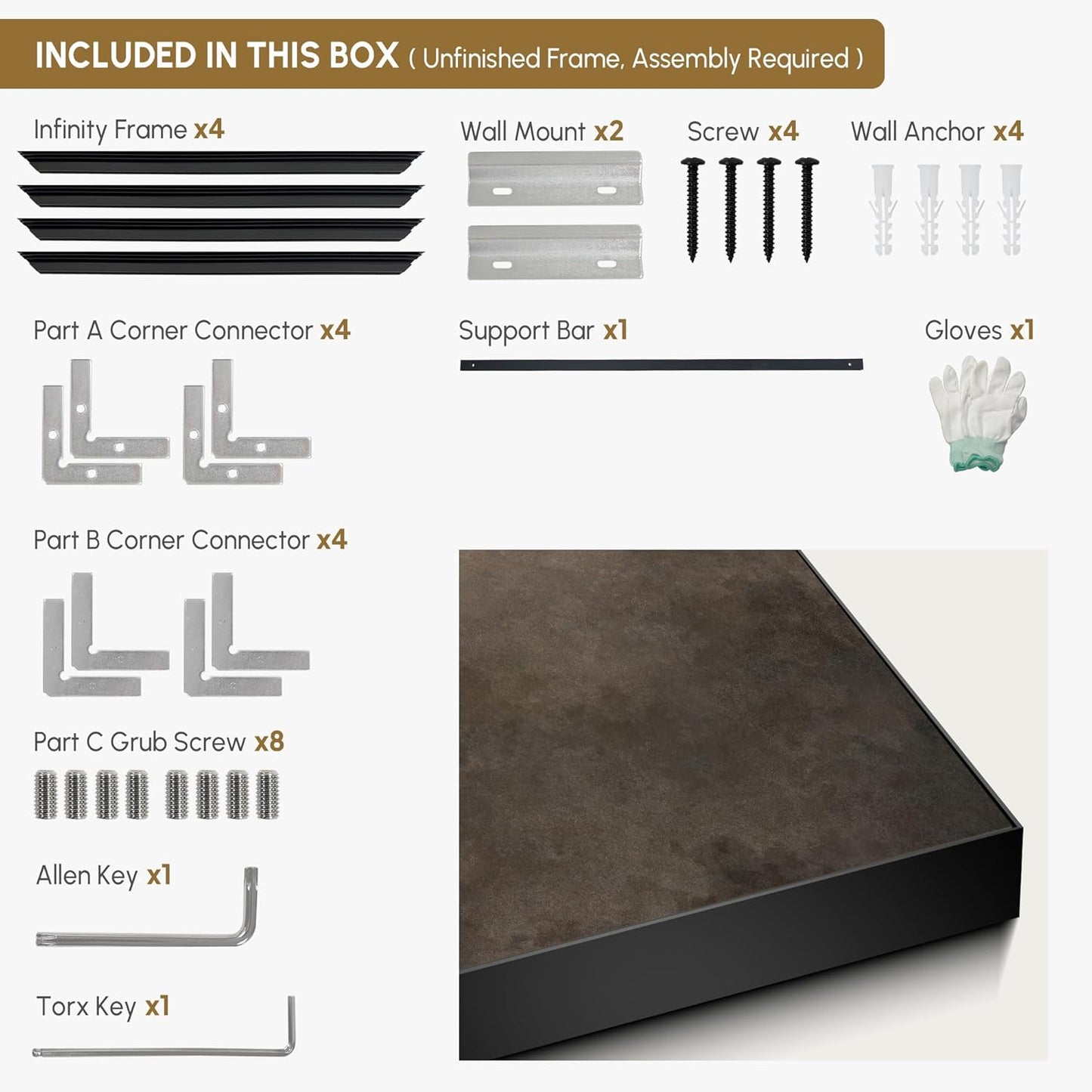 SIGNWIN 36"x72" Extra Large Framed Wall Art Neutral Cloudy Abstract Illustration, Soft Atmospheric Design for Home Living Room Bedroom Decor (Frame Assembly Required)