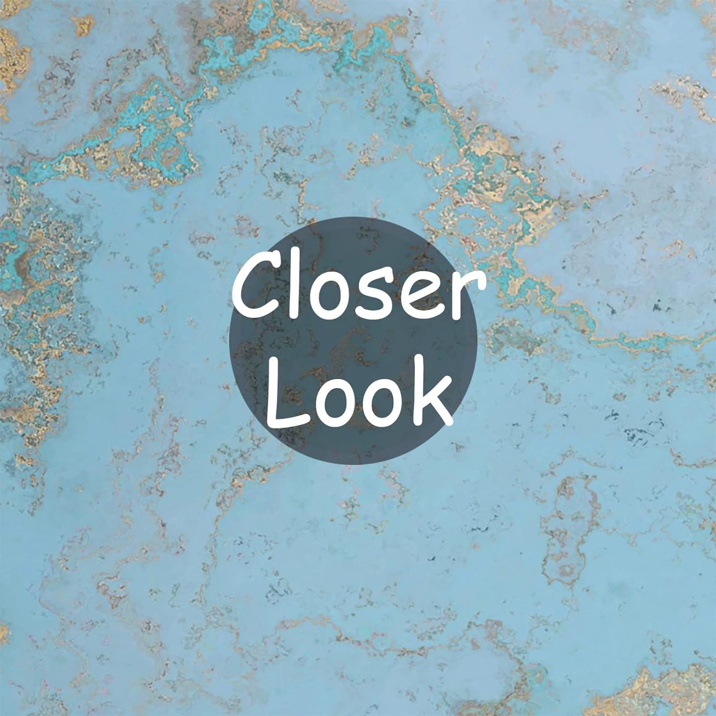 Abstract Wallpaper Blue Gold Marble Texture Wall Mural Wallpaper(Not Peel n' Stick)