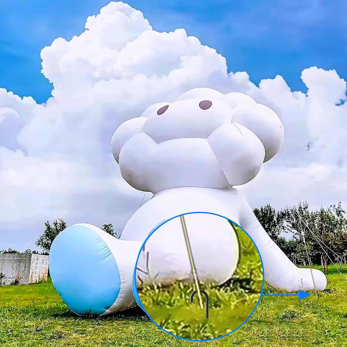 AAGUT Rebar Stakes 16 Inch 16 Pack 1/2" Heavy Duty J Hook Ground Spikes, Tent Stakes Chain Link Fence Metal Steel Anchors for Outdoor Decorations, Inflatables, Trampoline, Canopy, Swing Set