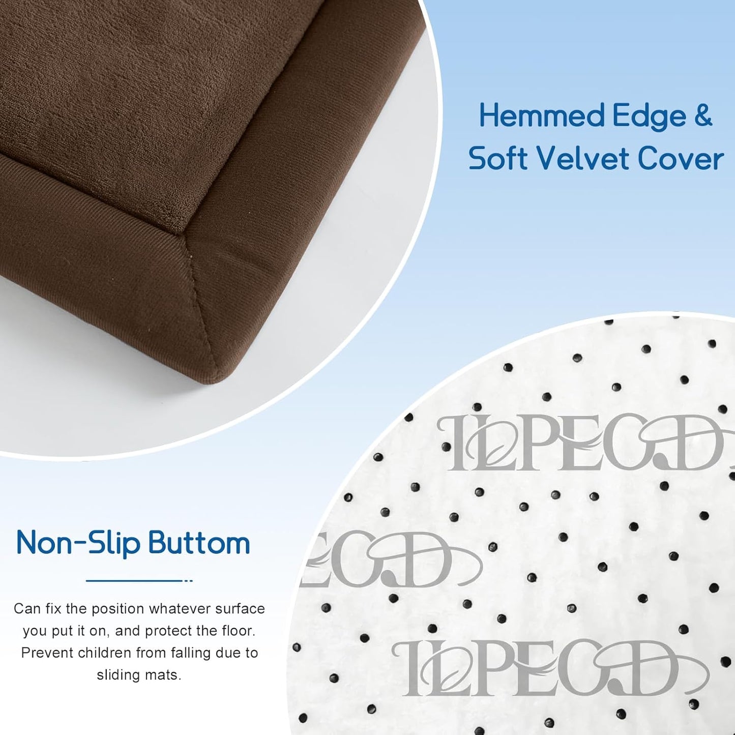 Baby Play Mat for Floor Tummy Time Mat Nursery Rug Muscle Mat Area Rug Playroom Rug Tatami Mat 9'2"x6'7" Memory Foam 1.3" Thick Crawling Mat for Babies,Toddlers, Infants, Kids,Floor Mat,Coffee