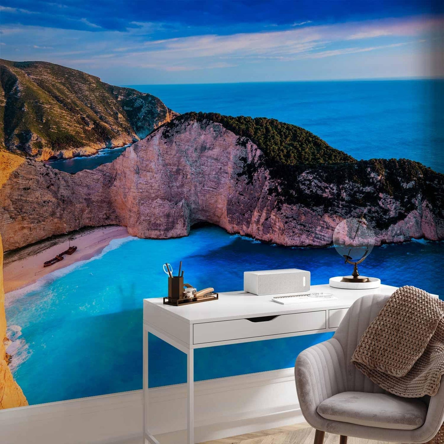 artgeist Wall Mural Tropical Island 216x98 in - XXL Non-Woven Corner Wallpaper Fleece Angle Wall Decor Photo Print Picture Image Design Landscape Sea Beach Ocean c-A-0058-a-d