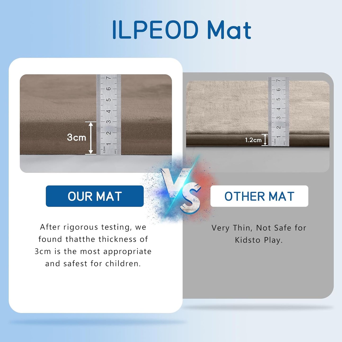 Baby Play Mat for Floor Tummy Time Mat Nursery Rug Muscle Mat Area Rug Playroom Rug Tatami Mat 13'1"x6'7" Memory Foam 1.3" Thick Crawling Mat For Babies,Toddlers, Infants, Kids,Floor Mat(Brown)