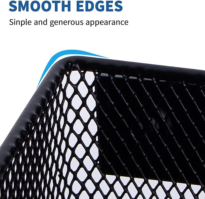 dedoot Minimalist Black Magnetic Pen Holder, 4.7x2.3x3.7inch Strong Mesh Magnetic Holder for Whiteboard Marker, Refrigerator, Locker