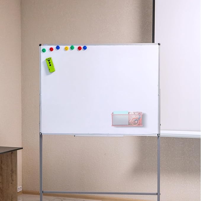 EASEPRES Magnetic Pencil Holder Set of 6 - Wire Mesh Storage Baskets Organizer with Strong Magnets - Perfect for Whiteboard, Refrigerator and Locker Accessories, Pink