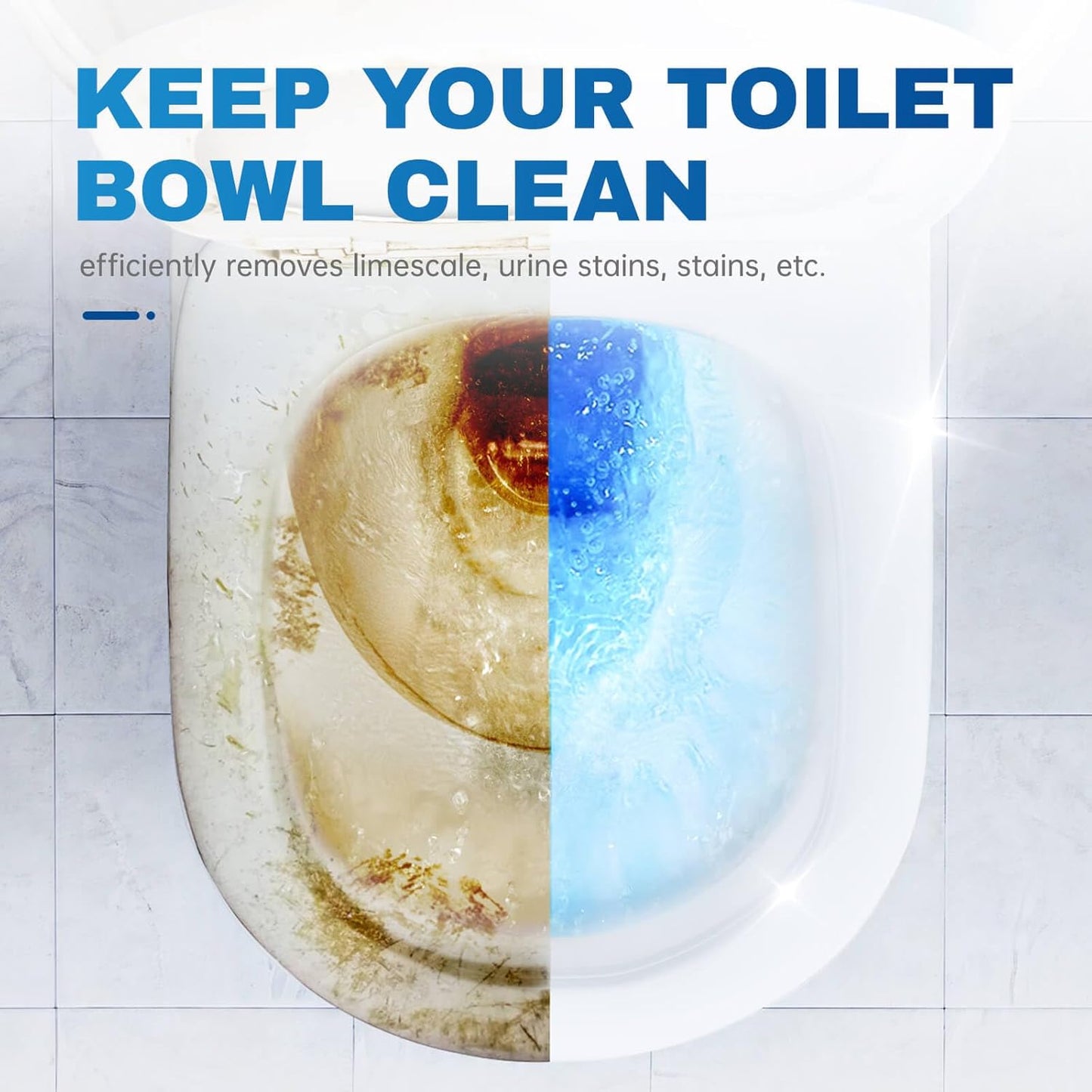 Vacplus Toilet Bowl Cleaners - 3 Pack, Krazy Clean Automatic Long-Lasting Toilet Cleaner Bottles, Easy-to-Use & Powerful Cleaning