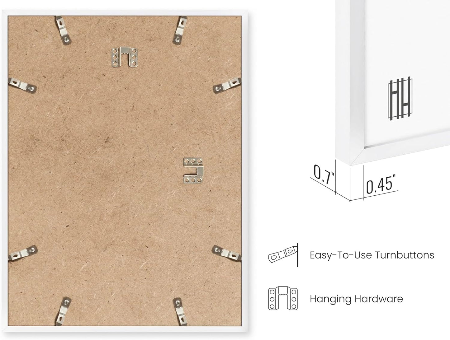 Haus and Hues 18x24 White Oak Wood Picture Frames Set of 15 - Premium Bulk Picture Frames 18x24 Bundle - Elegant Gallery Wall Frame Set for Posters, Art Display - Ideal for Wall Decor in Home & Office