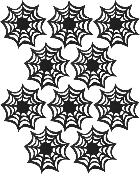 VOSAREA 10pcs Halloween Spider Web Coasters Placemat Decorative Table Placemats Doilies Halloween Decorarion Supplies