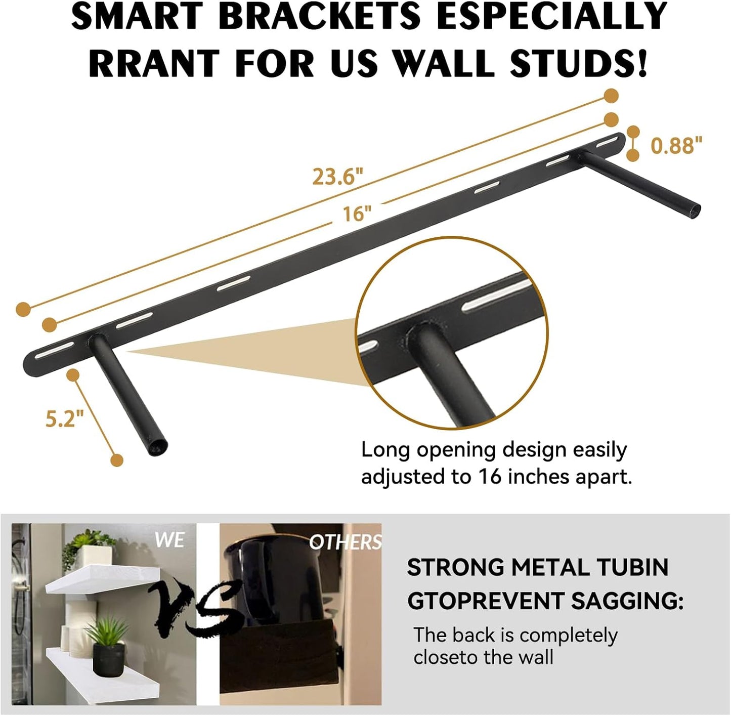 BGMG Wood Floating Shelves 36 inch Long, Wide Rustic Wooden Wall Shelves for Bathroom Living Room Bedroom Kitchen Farmhouse Set of 2-36x6.7x1.25 inch-White
