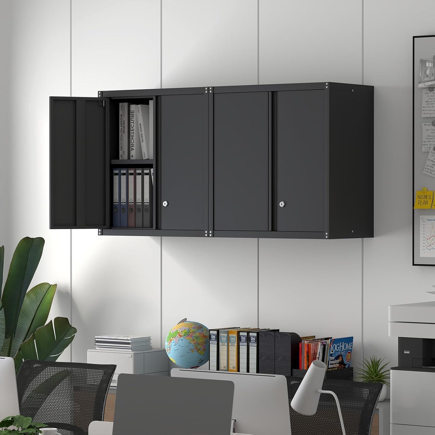 Wall Cabinet Storage,Steel Cabinet with Locking,Metal Storage Cabinet for Home Office,Kitchen