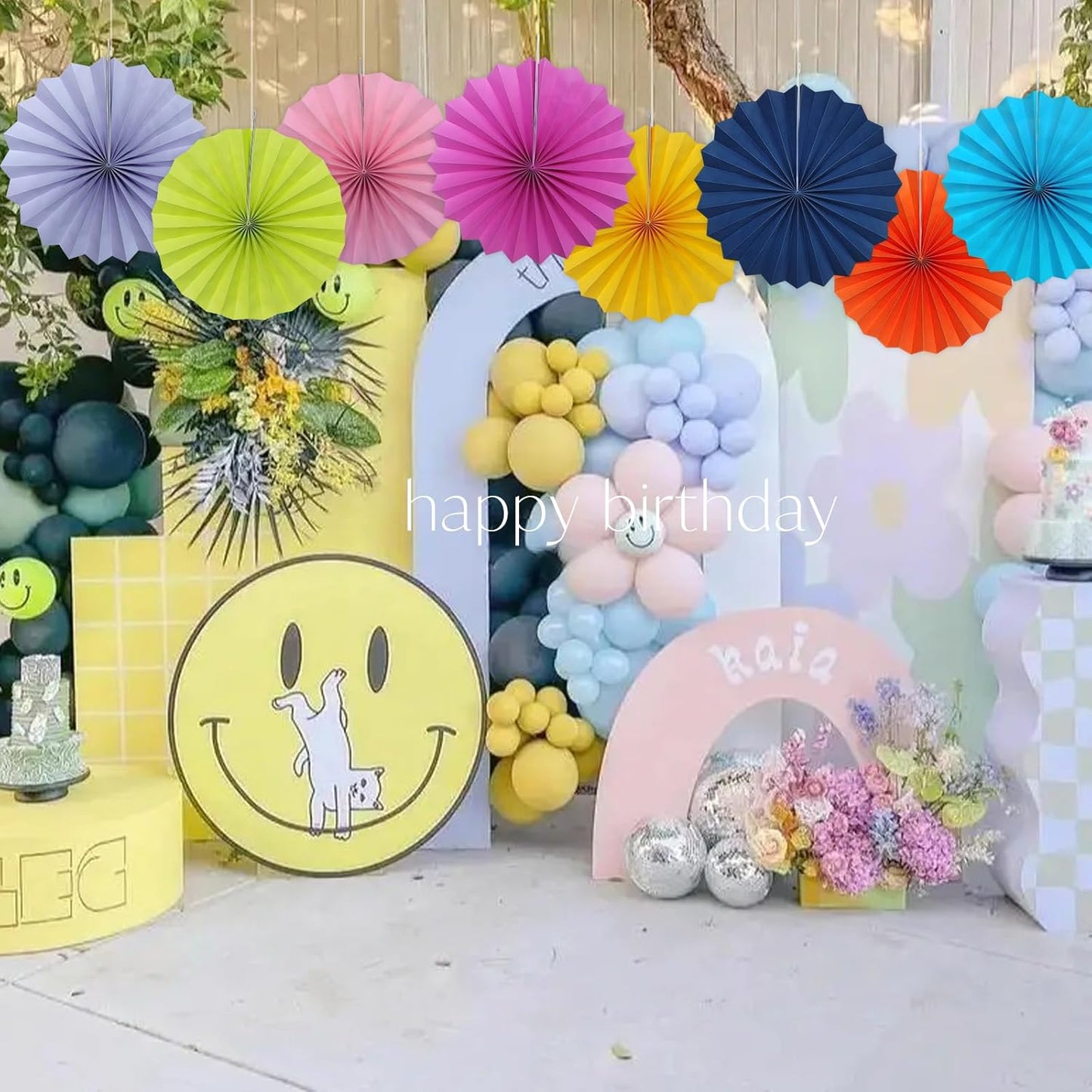 Pink Party Decorations,Pink Paper Decorations for Party,Baby Shower Decorations Party Paper Fans Bulk 12in,Schoolgirl Style Classroom Decor for Party 30 Color DIY Set （Pink）