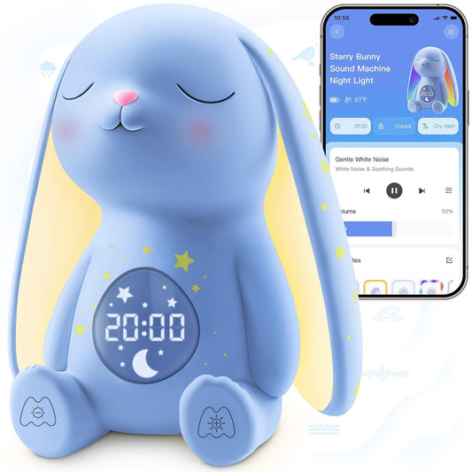 2025 Mom's Choice Awards | White Noise Sound Machine Baby with Night Light, Cry Detection,100 Soothing Sounds, App Control, 150% Battery Life, 50% Faster Sleep, Newborn Essentials