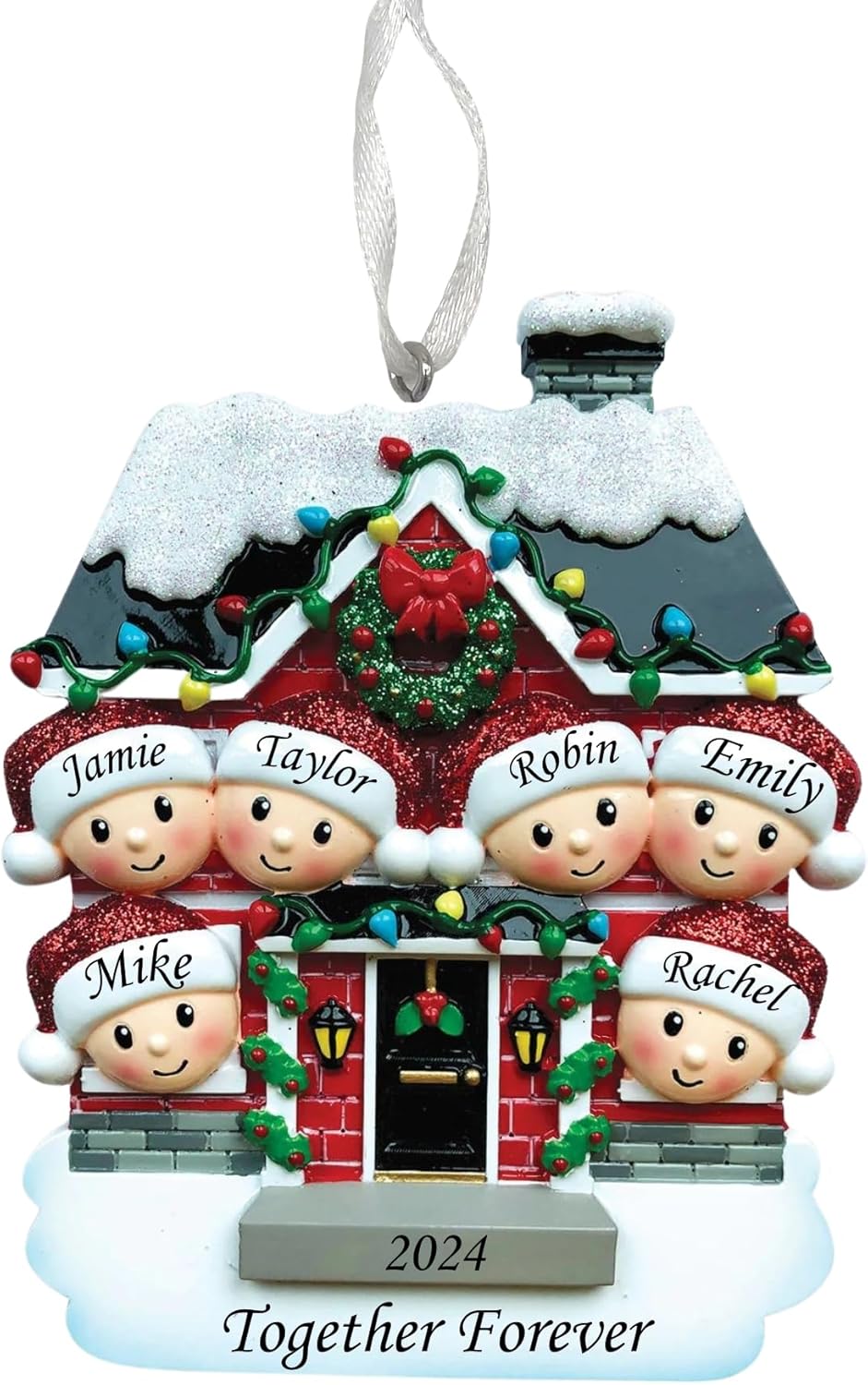 2025 Family Christmas Ornament – Personalized Ornament for Families – Custom Family Ornament – Holiday Tree Decoration Keepsake Gift (Family of 6)