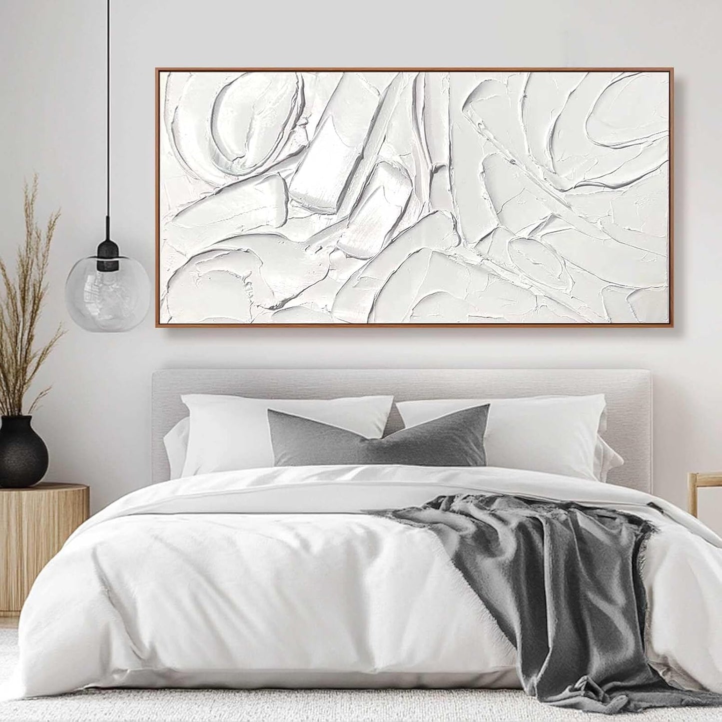 XIANSHOU Abstract Canvas Wall Art Simple Wall Pictures Textured Wall Decor 36"x70" Wall Decorations for Bedroom Decorative Painting for Dining Room