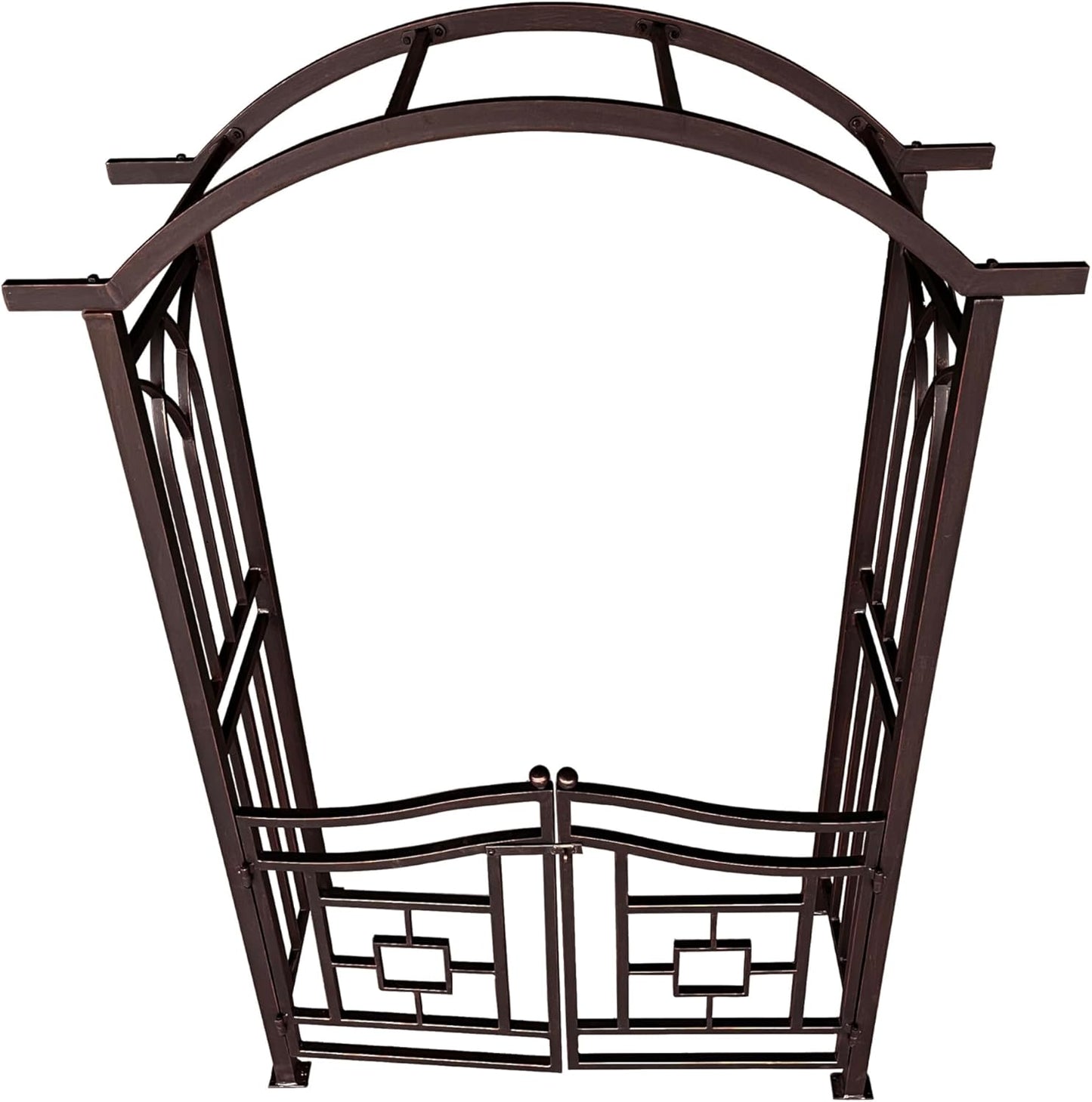 Bronze Aluminum Garden Arbor Arch with Gate