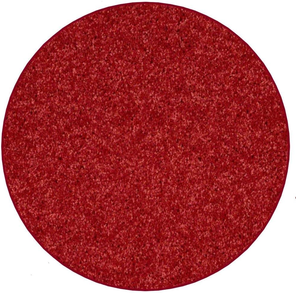 KOECKRITZ Soft and Colorful Kids Classroom Area Rugs (Passes Flammability Pill Test) Many Sizes and Bright Colors to Select from (12' Round, Fire Engine)