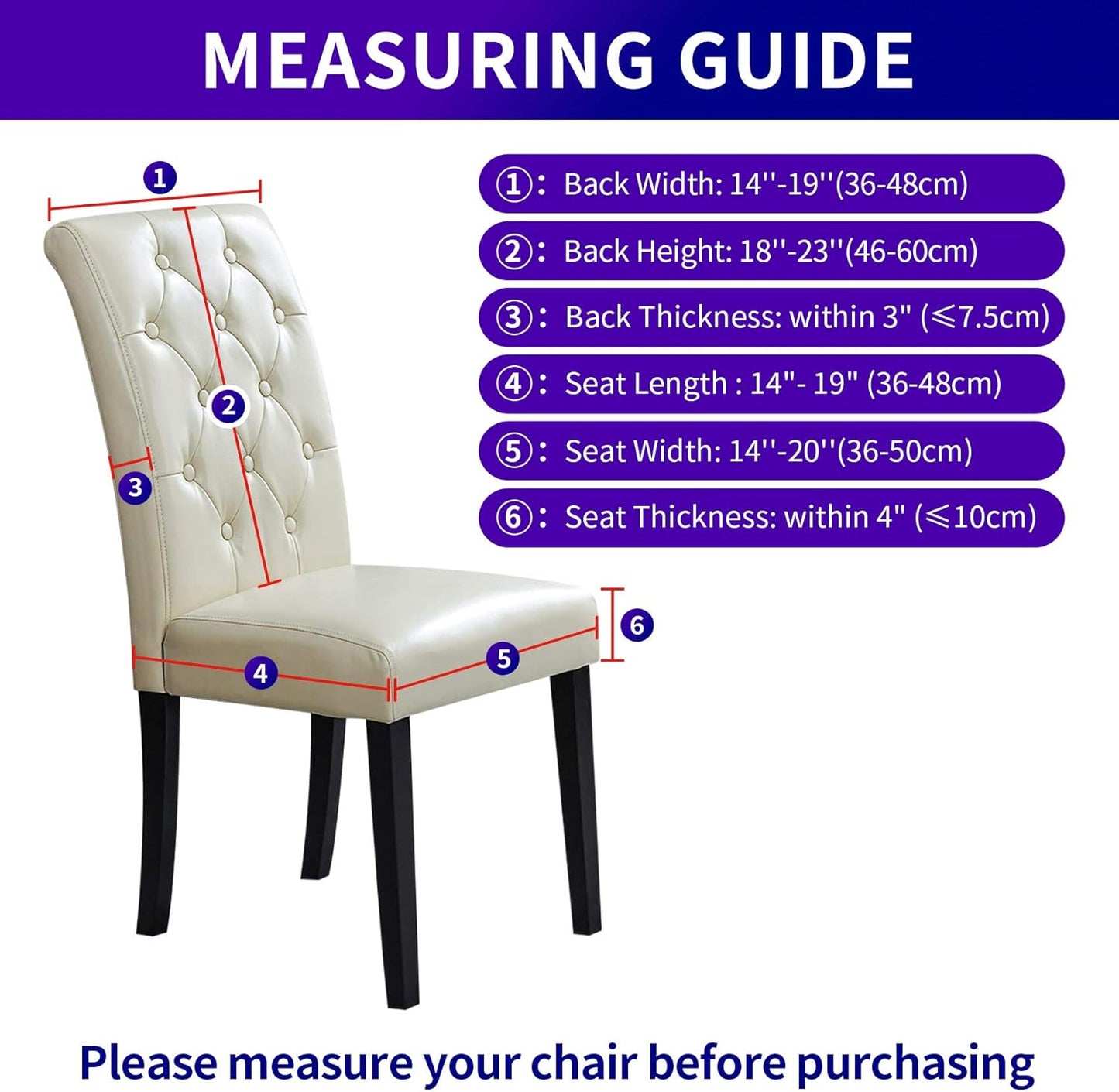 Howhic Stretch Chair Covers for Dining Room Set of 2, Removable Washable Dining Room Chair Covers, Dining Chair Slipcovers Seat Protector, Great Decoration for Home and Banquet (Dusty Blue, 2 Pack)