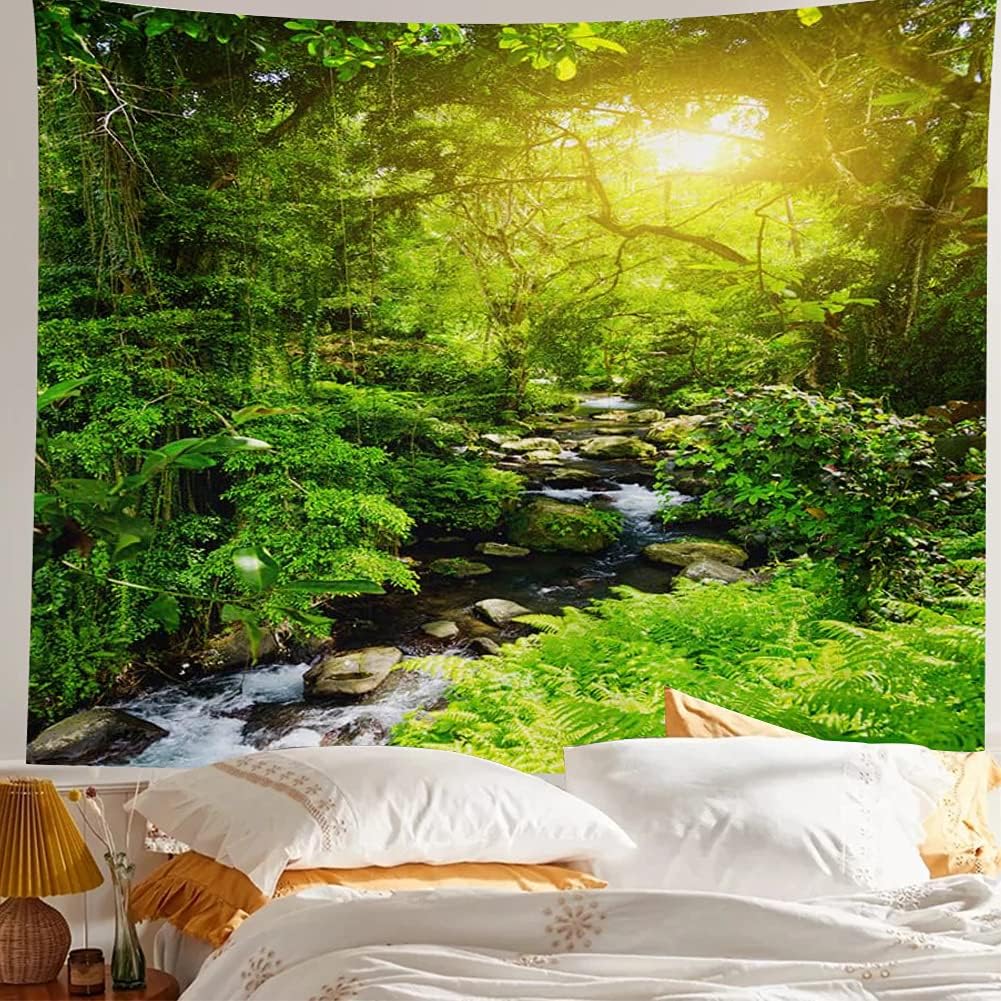 Llamazing Forest Tapestry - Magic Landscape for Living Room & Bedroom (78''L60''W)