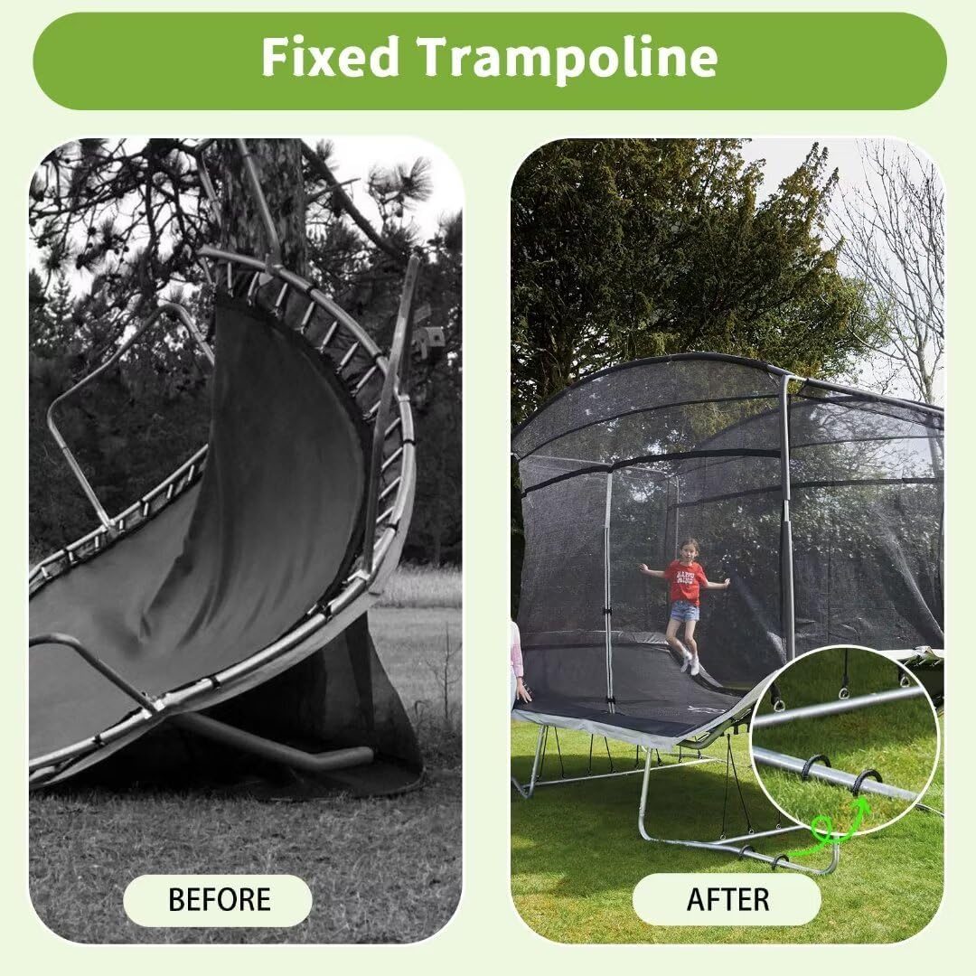 Rebar-Stakes-12-Inch, Ground Stakes Heavy Duty U-Hook Black Coated Anti-Rust Heavy Duty Ground Anchors for Garden Dog Fence Chicken Coop Christmas Decorations Deer Fence 4pcs