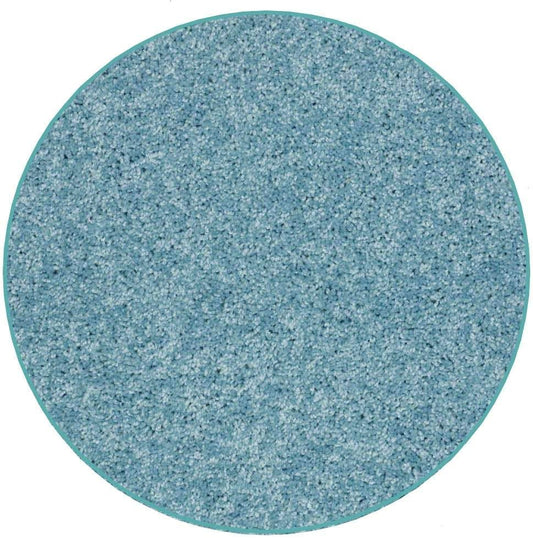 KOECKRITZ Soft and Colorful Kids Classroom Area Rugs (Passes Flammability Pill Test) Many Sizes and Bright Colors to Select from (8' Round, Surf)