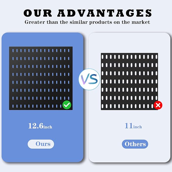 Pegboard Combination Kit, 25.2" x 25.2" Wall Mounted Storage Set with 4 Pegboards & 20 Accessories Hanging, Peg Boards Organizer