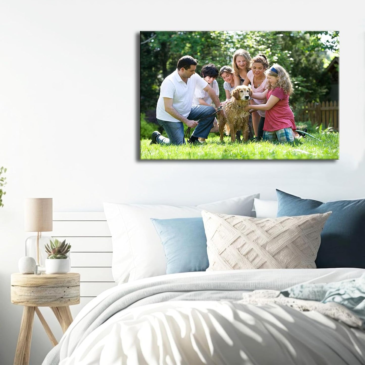 Laoife Custom Canvas Prints with Your Photos 24"x16", Canvas Photo Prints Custom, Personalized Canvas Wall Art for Office Home Bedroom Living Room Wall Decor, Gift for Father's Day Birthday Wedding