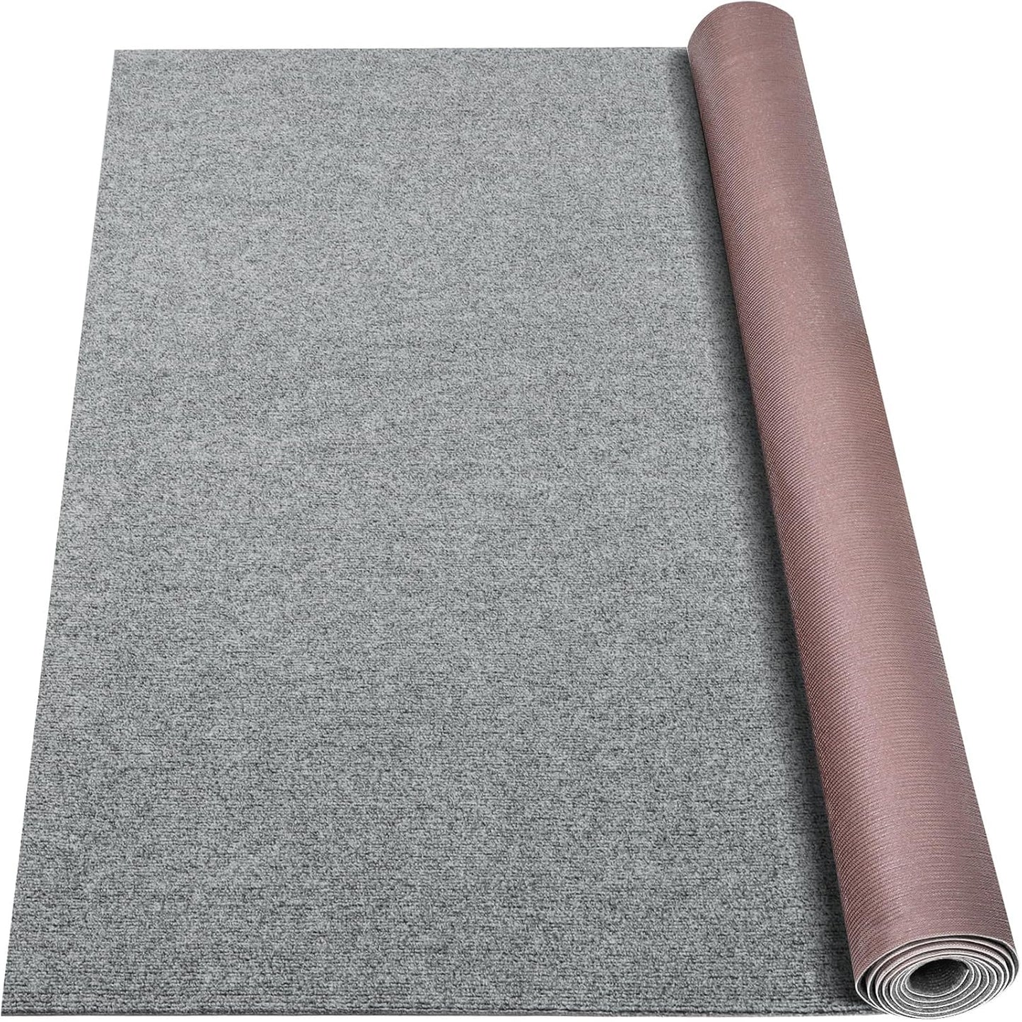 Marine Carpet,5 FT x 15 FT Smoke Gray Indoor Outdoor Carpet 0.2" Thick Boat Carpet with Water-Proof TPE Backing, Non-Slide Outdoor Marine Carpet Roll for Home, Patio, Porch, Deck