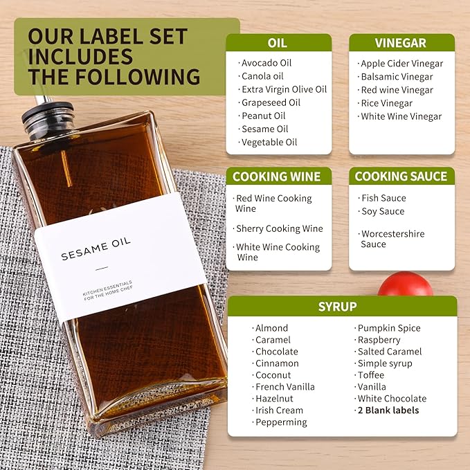 Olive Oil Dispenser Bottle for Kitchen, 3 Pack Glass Oil and Vinegar Dispenser Set, Elegant Book Design, Durable, Leak-Proof, Easy-Pour Spouts, Perfect for Kitchen, Dining Table (17oz)