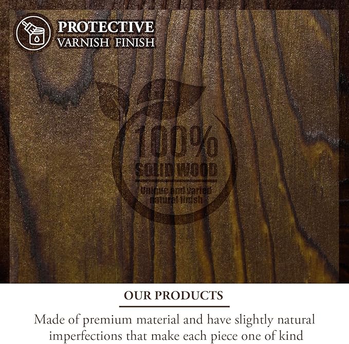 MyGift 14 Inch Wall Mounted Kitchen Spice Racks, Rustic Burnt Solid Wood and Black Metal Wire Geometric Hanging Organizers for Seasoning Jars or Condiment Bottles, Set of 3