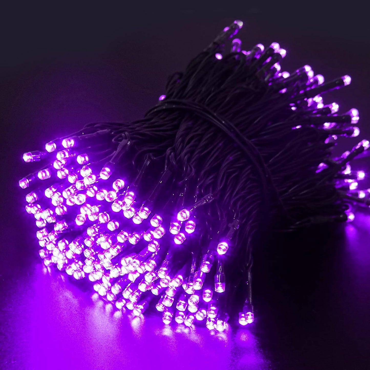 AmyHomie Purple Halloween Lights, 108Ft 300LED Halloween String Lights, 8 Modes Waterproof Fairy String Lights for Outdoor & Indoor Home Patio Garden Party Wedding Decor