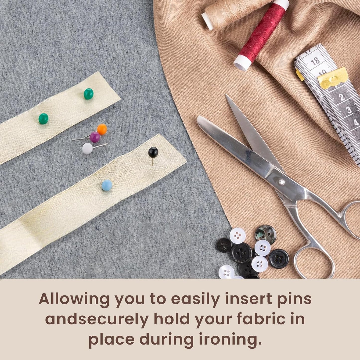 Somime 22x61" Wool Pressing Mat, 100% New Zealand Wool Ironing Mat, Felted Wool Ironing Board for Sewing, Quilting, DIY Crafts, and Embroidery