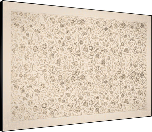 SIGNWIN 36"x46" Extra Large Framed Wall Art Vintage Botanical Sketch with Detailed Floral Pattern, Classic Nature Illustration for Home Living Room Bedroom Decor (Frame Assembly Required)