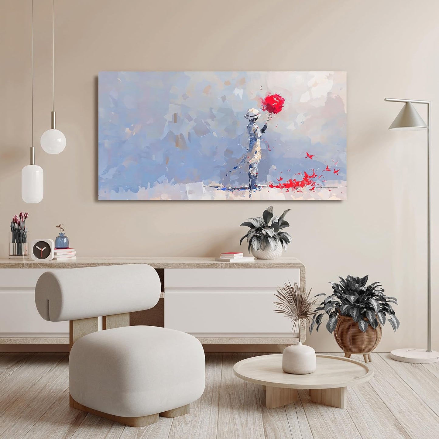 Canvas Wall Art Decor Modern Minimalist Wall Art Decor Wall Pictures For Living Room Artwork for Walls Colorful Wall Art Decorations Bedroom Office Home Wall Decor Aesthetic Ready to Hang 20" X 40"