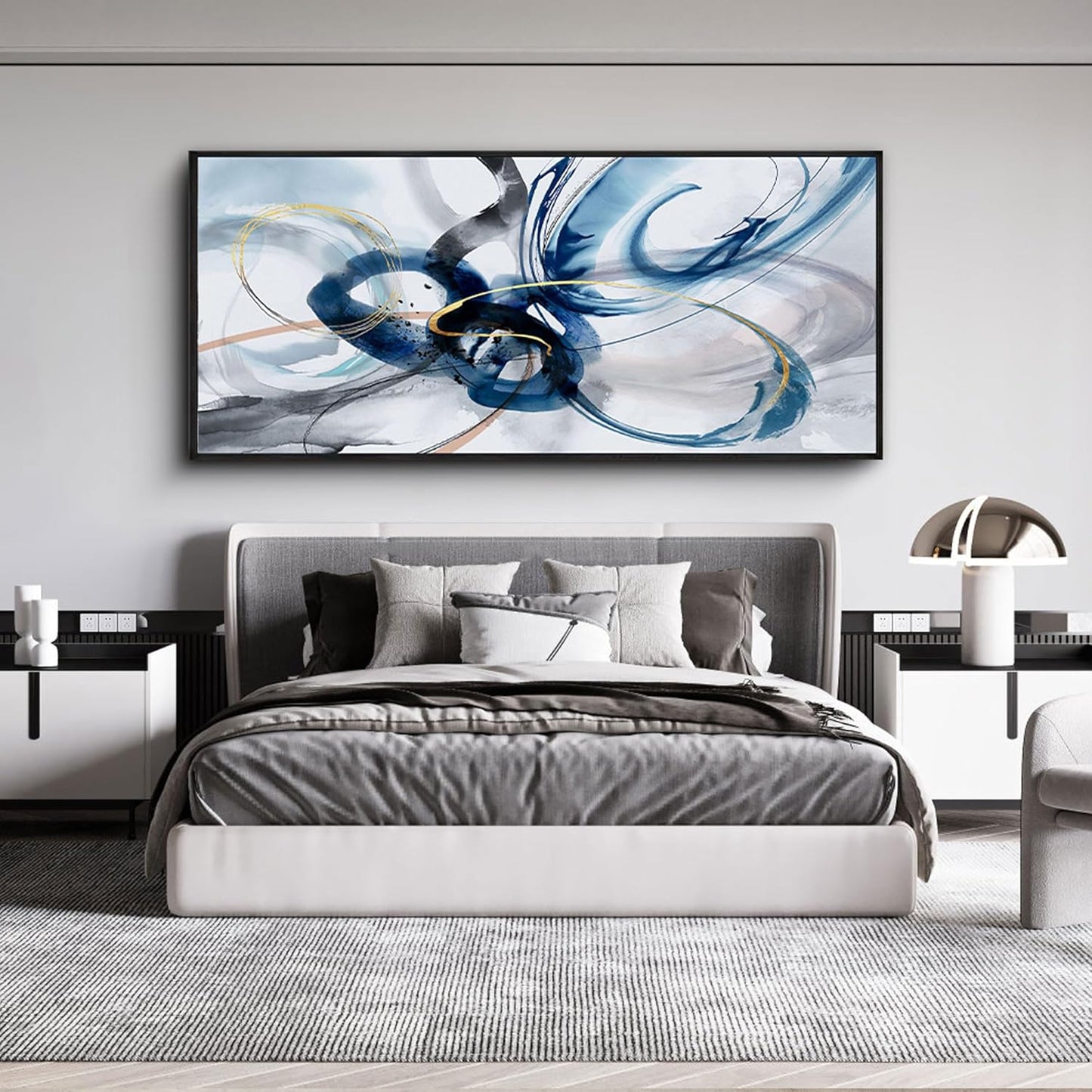 KLAKLA Extra Large Wall Art - Abstract Huge Canvas Picture Wall Decor Living Room Oversized Artwork for Walls Bedroom Office Decoration Modern Frame Wall Art