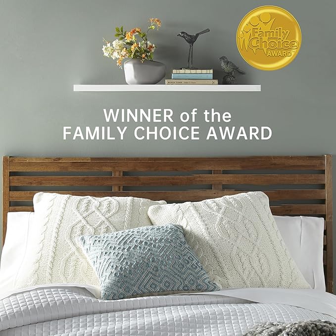 BAYKA Floating Shelves, 48 inches Long Heavy Duty Wall Mounted Rustic Wood Shelves for Bathroom, Bedroom, Living Room, Kitchen, Office, Hanging Shelf for Books/Storage/Decor(White,Set of 2)