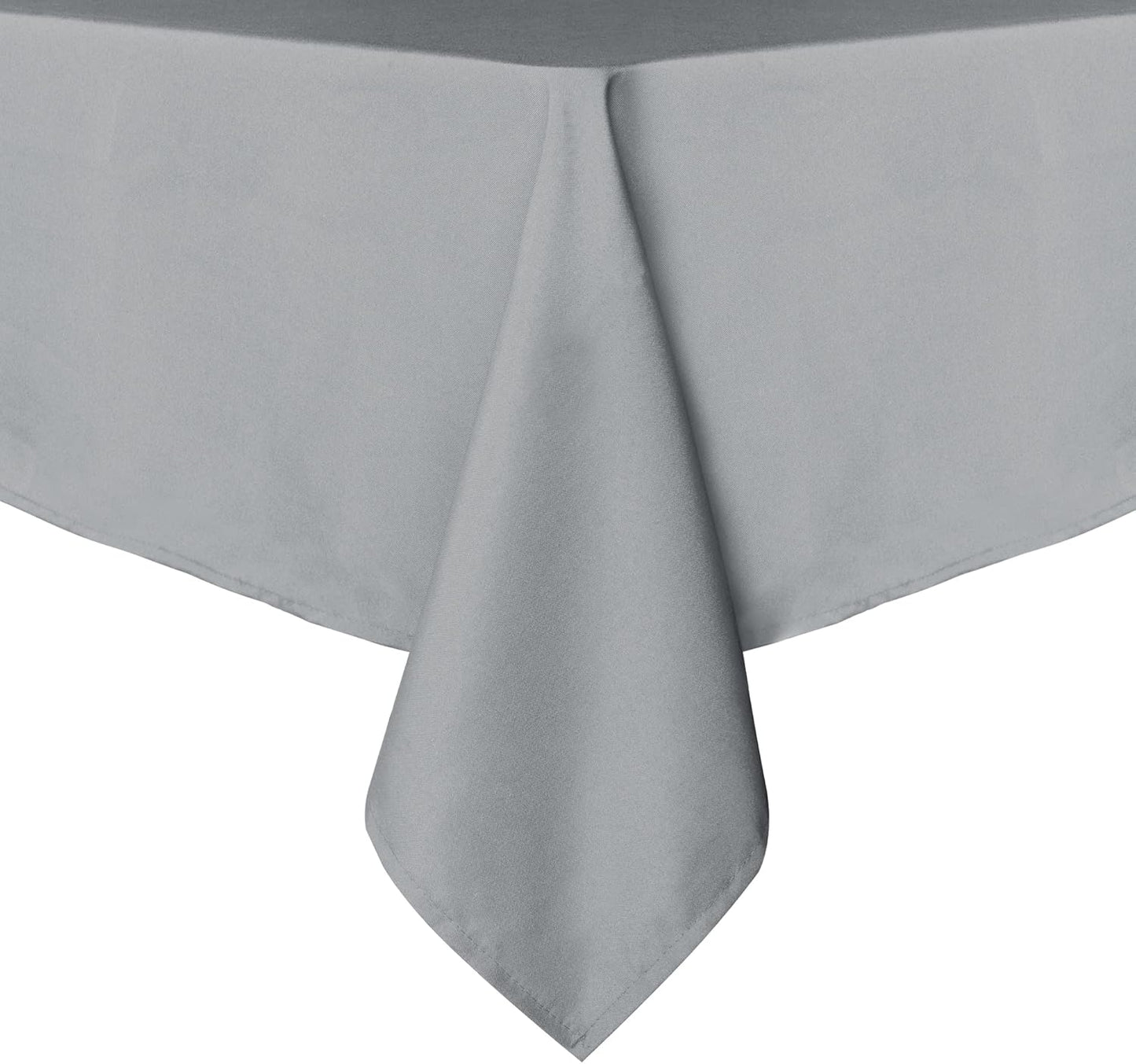 sancua Rectangle Tablecloth - 60 x 120 Inch - Stain and Wrinkle Resistant Washable Polyester Table Cloth, Decorative Fabric Table Cover for Dining Tables, Buffet Parties and Camping, Silver Grey