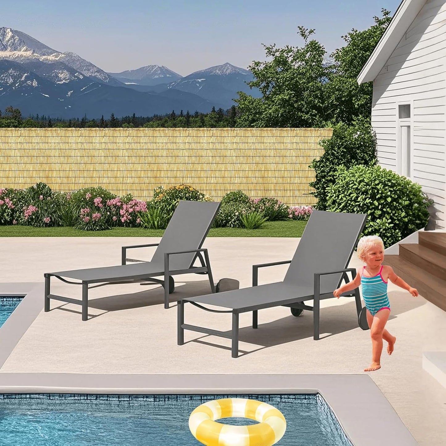 Bamboo Reed Fencing, Natural Bamboo Fence Rolls 6 Feet High, Decorative Privacy Screen Reed Curtains for Patio Balcony Garden Backyard Outdoor, 6 x 16 FT