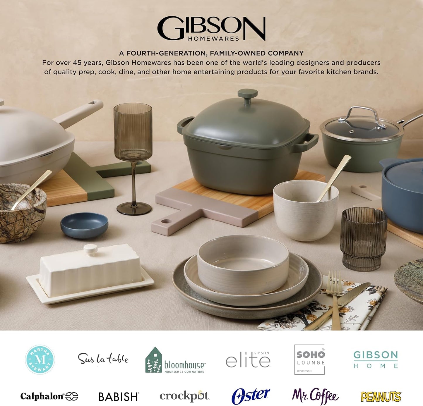 Gibson Elite Nardini 12 Piece (Service for 4) Plates and Bowls Reactive Glaze Dishes Stoneware Ceramic Dinnerware Set - Moon White