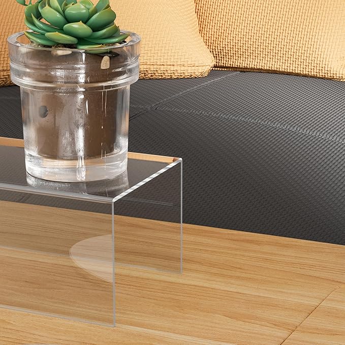 Clear Display Risers Shelf 3pcs, Countertop Rectangular Acrylic Display Storage Organizer, Acrylic Stands for Funko Pop Figure, Cosmetics, Bags, Shoes, Toys, Collectibles - 12- 4'', 5'', 6''