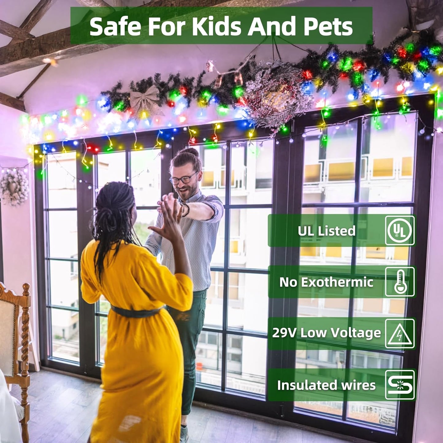 666 LED 66FT Icicle Lights Waterproof- 148 Drops 12 Modes Christmas Light with Memory Timer, Dimmable Christma TreeLights for Roof Balcony Holiday Gifts Multicolor