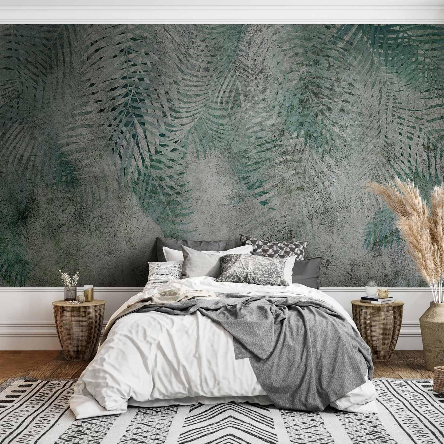artgeist Premium Wall Mural Leaves 157"x110"XXL Non-Woven Wallpaper Fleece Wall Decor Photo Print Picture Image Design Nature Botanical Plants Palm Abstract b-C-0861-a-a