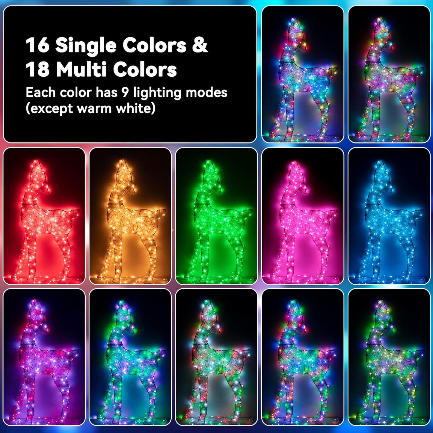LitHome 400LED 130FT Christmas Led Fairy Lights with Remote, Color Changing Fairy Lights Plug in, 9 Modes Led String Lights for Indoor, Fairy String Lights Fall Halloween Christmas Bedroom Dorm Decor