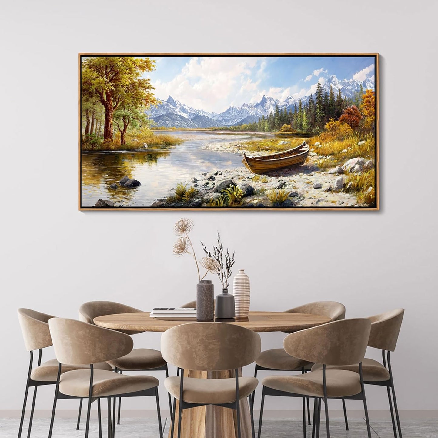 Mofutinpo Mountain Landscape Wall Art - Nature Forest Canvas Art for Living Room, Bedroom & Dining Room - Framed Paintings for Wall Decor - Large Scenic Artwork for Home 20x40IN