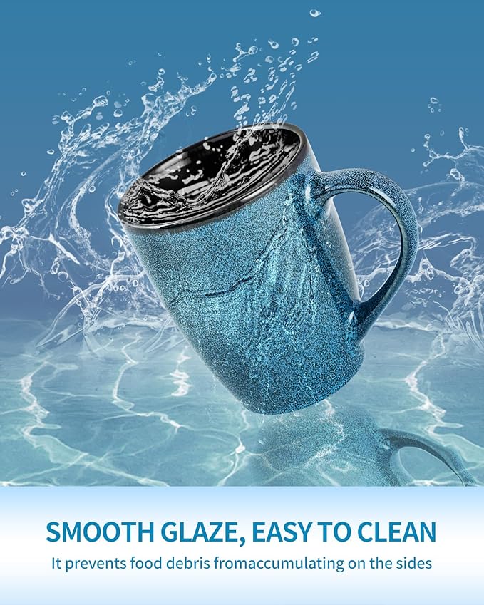 Ceramic Mugs 12oz,Large Ceramic Coffee Cups for Men, Women, Dad, Mom, Modern Coffee Mugs With Handle For Tea,Latte,Cappuccino,Cocoa. (Brown 1 Pack)