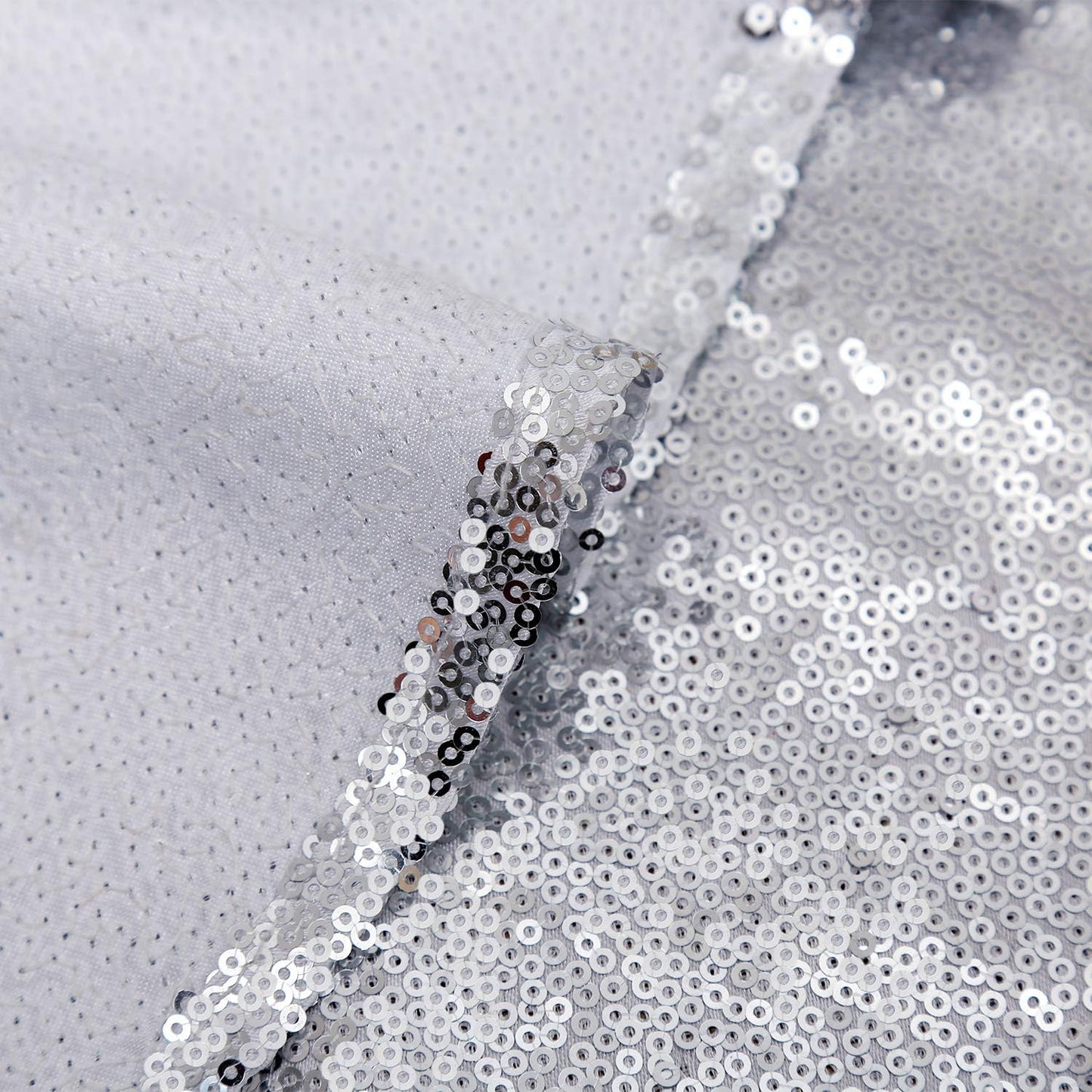 Small Christmas Tree Skirt Silver Tree Skirt 36 Inch Sequin Tree Skirt for Christmas Decoration