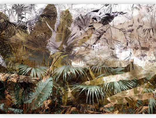 artgeist Wall Mural Tropical Leaves 116x83 in - XXL Peel and Stick Self-Adhesive Wallpaper Removable Large Sticker Foil Wall Decor Print Picture Design Jungle Nature Palm Green Leaves b-C-0789-a-a