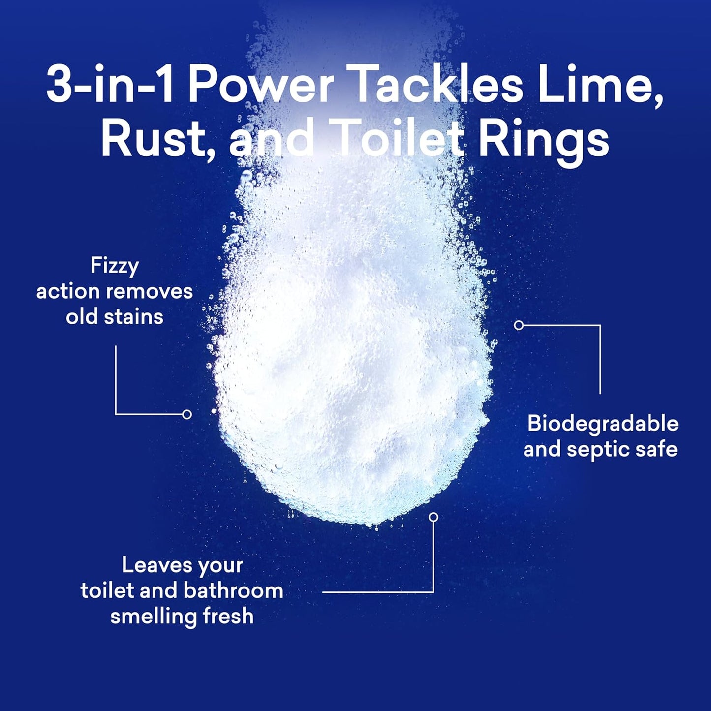 BLUELAND Toilet Bowl Cleaner Tablets, Starter Set, 14 Count with Tin, Lemon Cedar, Plastic-Free, No Harsh Chemicals, Plant-Based